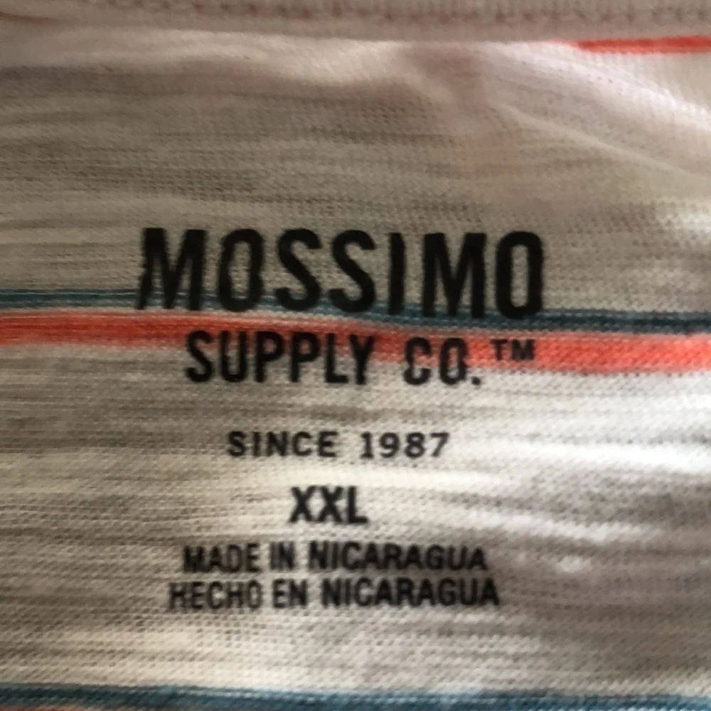 Mossimo striped cotton short sleeve tee shirt in size XXL - Picture 3 of 3